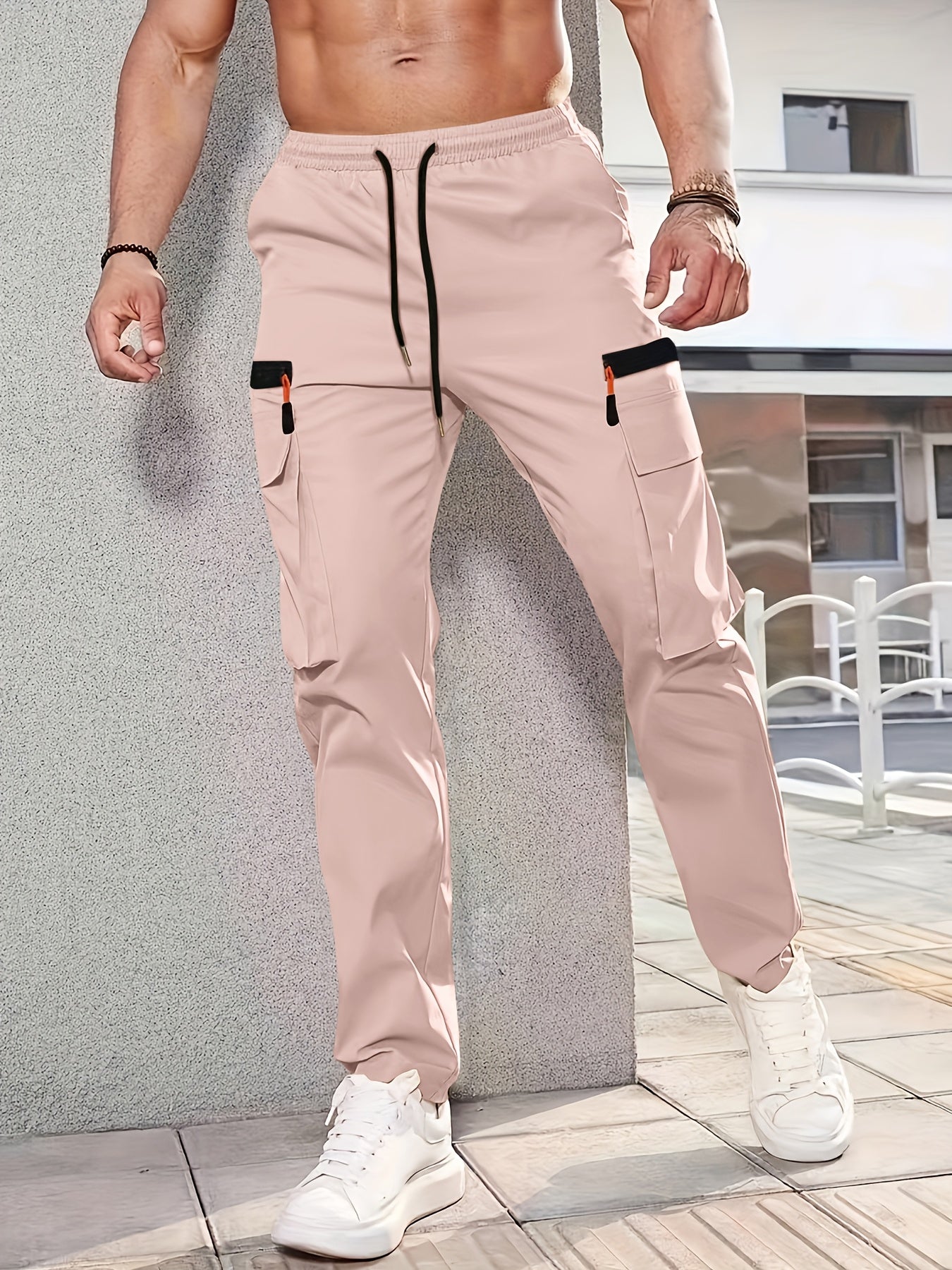 Men's Cargo Pants, Multi-Pocket, Straight-Leg
