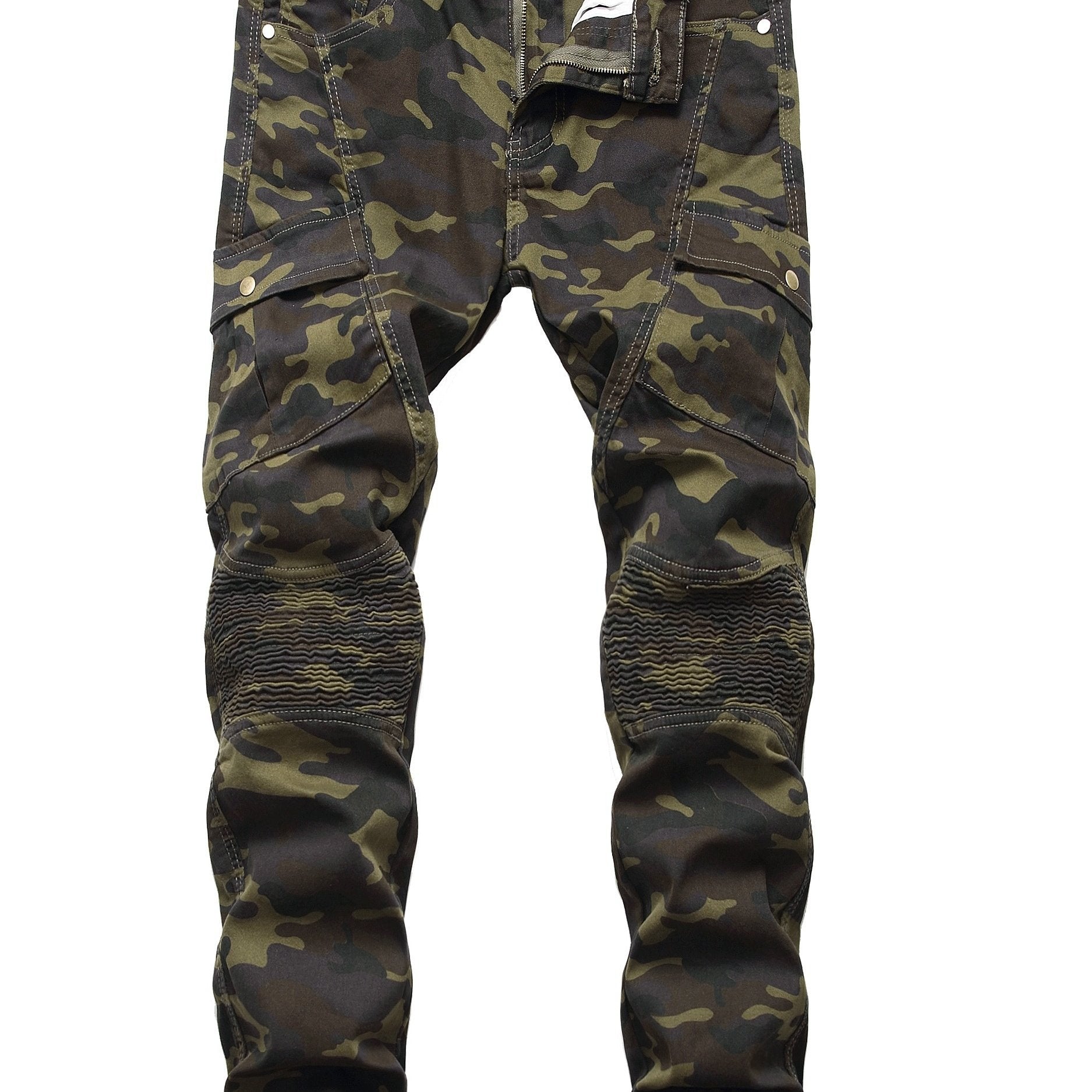 Men's Stretch Jeans, Slim Fit, Distressed Straight-Leg