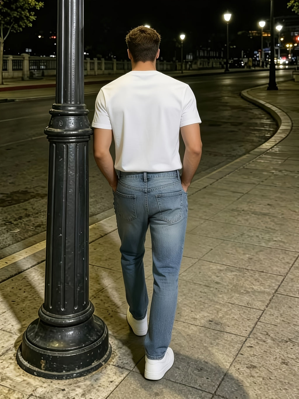 Men's Jeans, Light Wash, Ripped Slim Fit