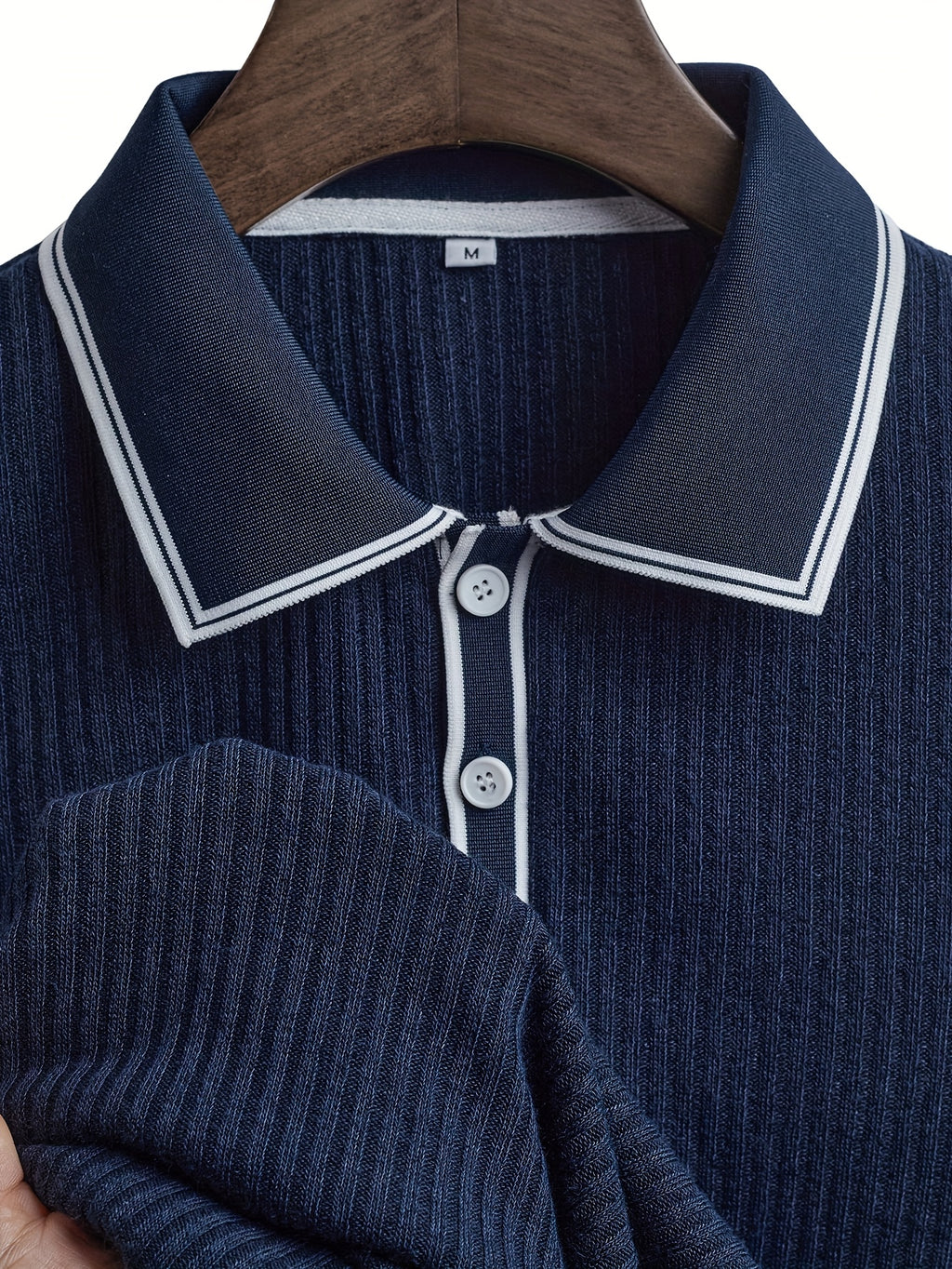 Men's Polo Shirt, Contrast Collar, Short-Sleeve