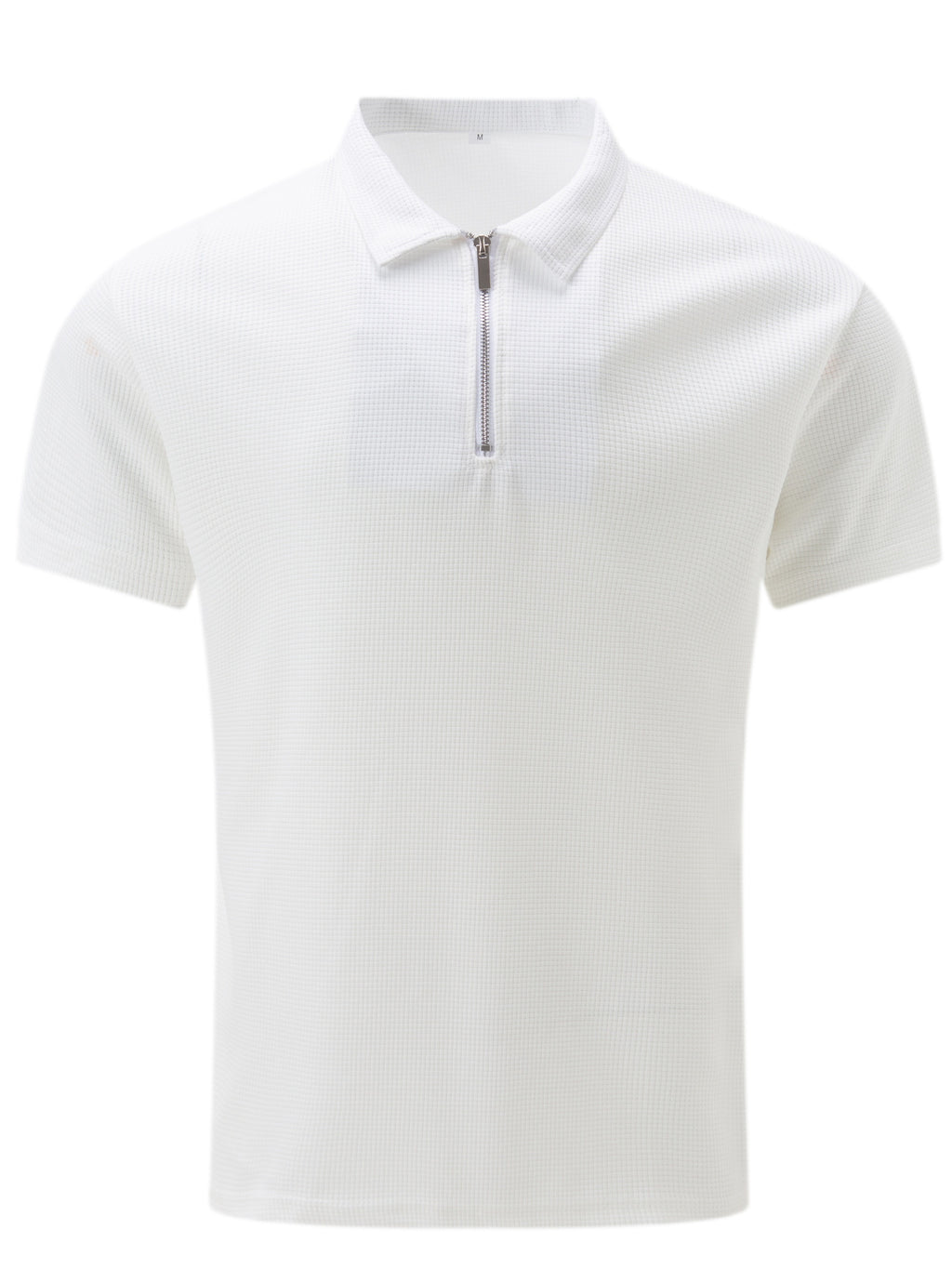 Men's Short-Sleeve Shirt, Zip Collar, Casual