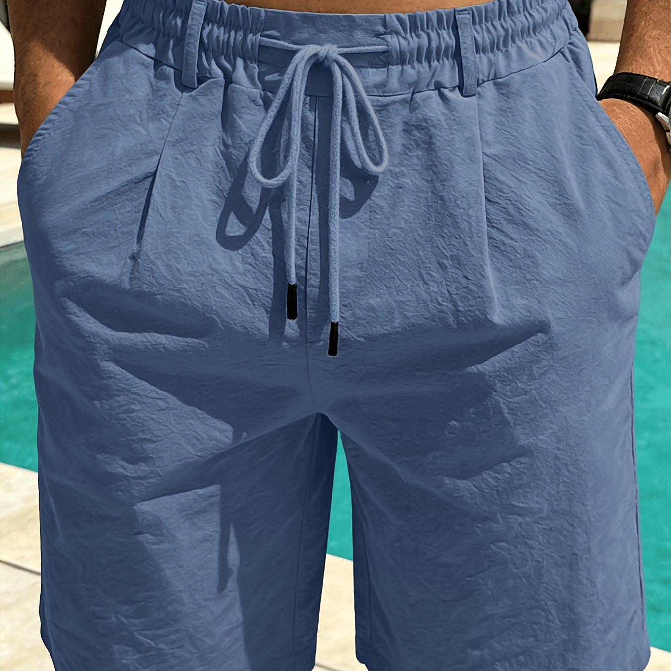 Men's Linen Shorts, Breathable, Retro Casual Summer