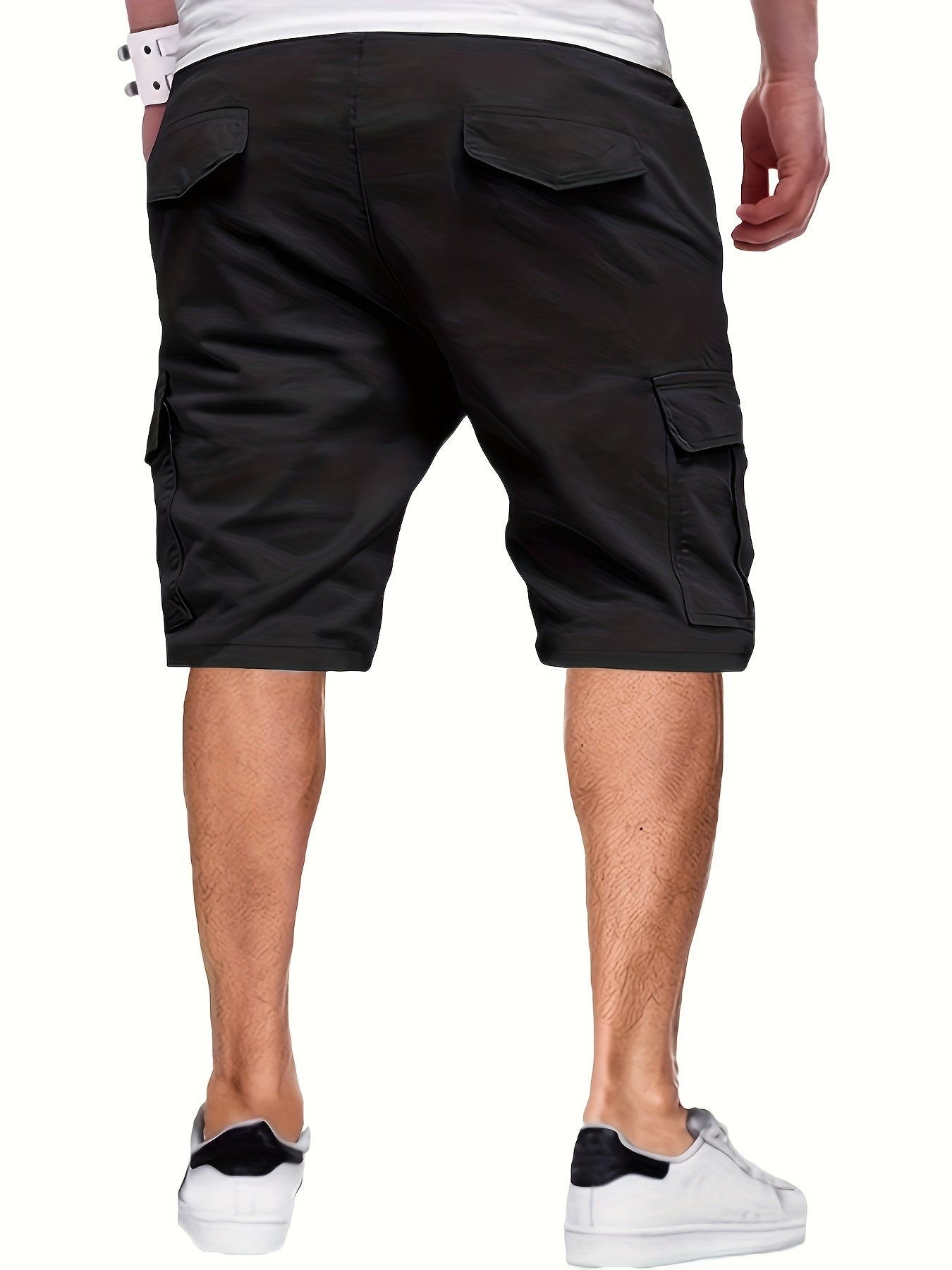 Men's Cargo Shorts, Loose Athletic Mid-Length, Summer Casual