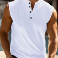 Men's Sleeveless Polo Shirt, Button Collar