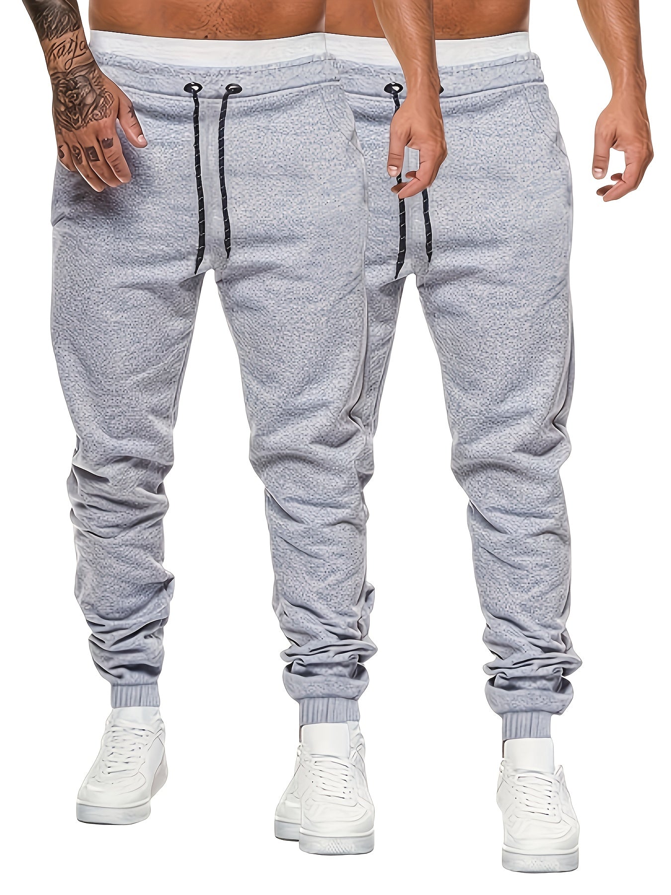 Men's Sports Joggers, Drawstring, 2-Pack