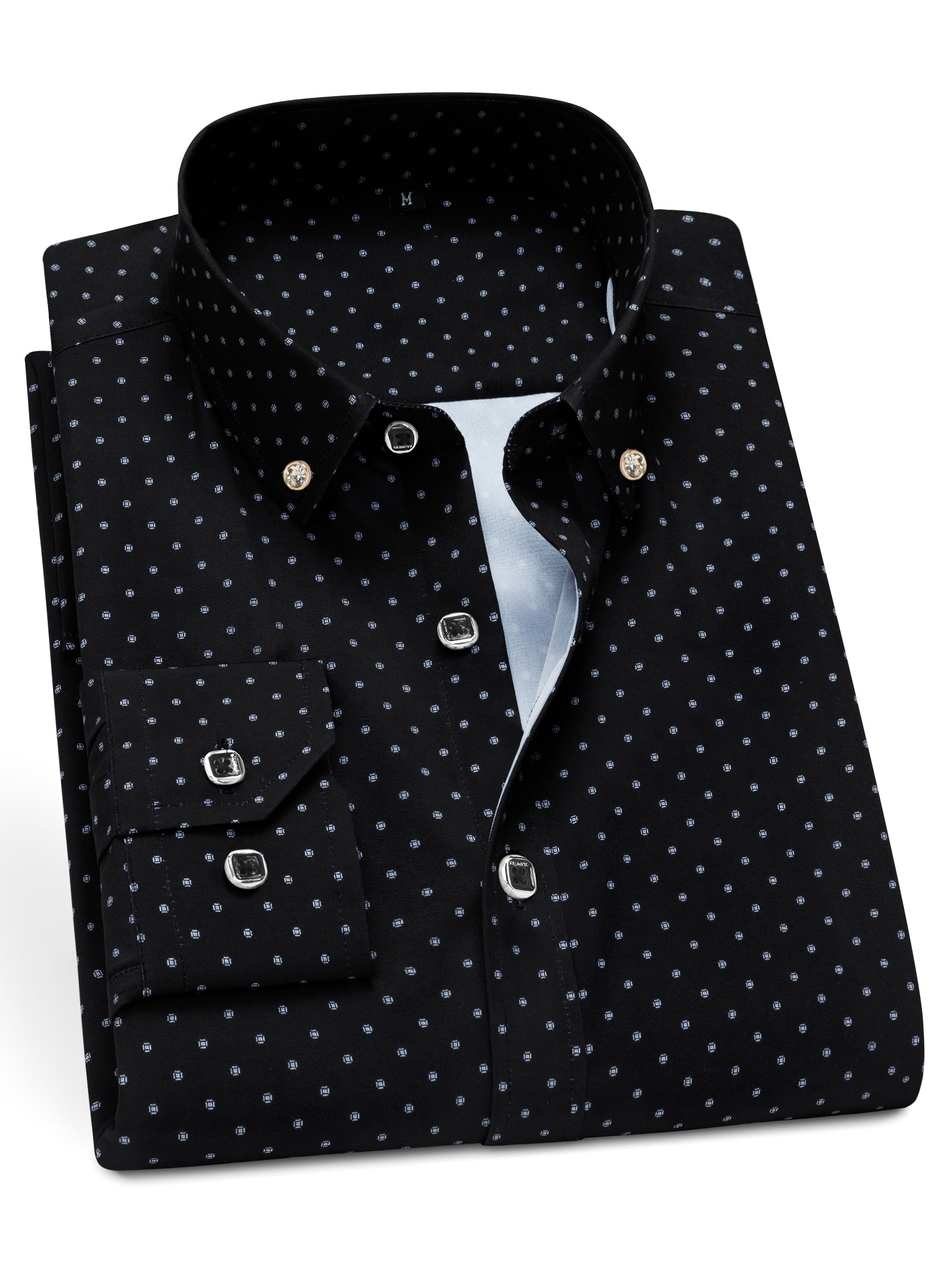 Men's Long-Sleeve Shirt, Floral, Business Formal