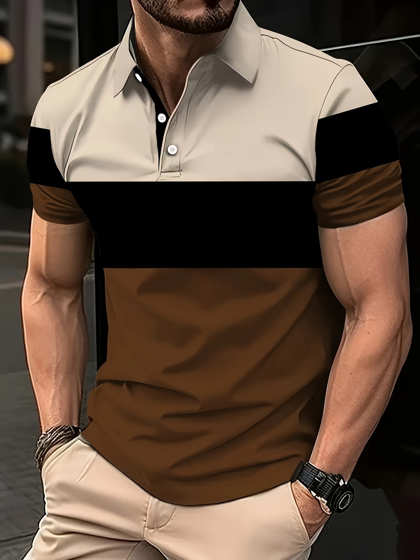 Men's Polo Shirt, Short-Sleeve, Versatile Casual